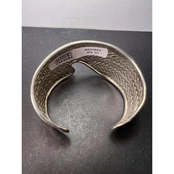 Sterling silver braided cuff bracelet - Picture 10 of 11